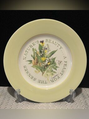 Vintage Hallmark Marjolein Bastin Ceramic Decorative Plate Meadow Flowers